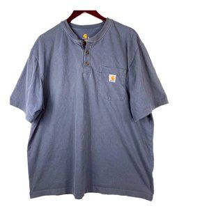 Carhartt Mens XL Tee T-Shirt Pocket Gray Workwear Original Fit Short Slv